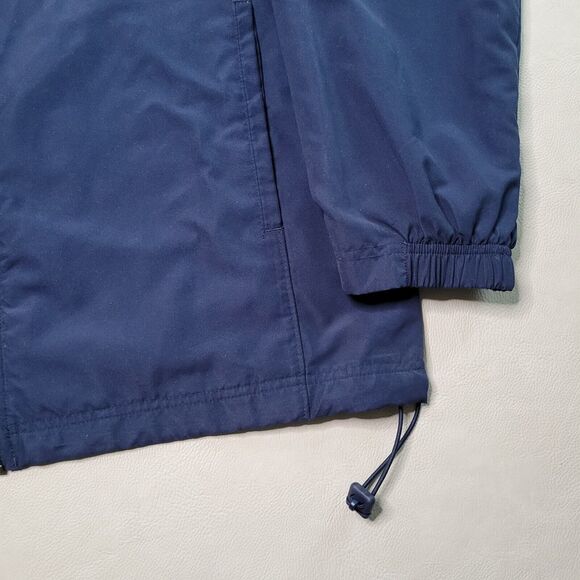 NIKE Classic Men's XXL Windbreaker Navy Gray Jacket Full Zip Lined Comfort - Picture 5 of 11